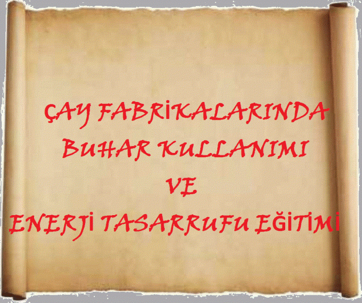 �AY FABR�KALARINDA BUHAR KULLANIMI VE ENERJ� TASARRUFU E��T�M�
